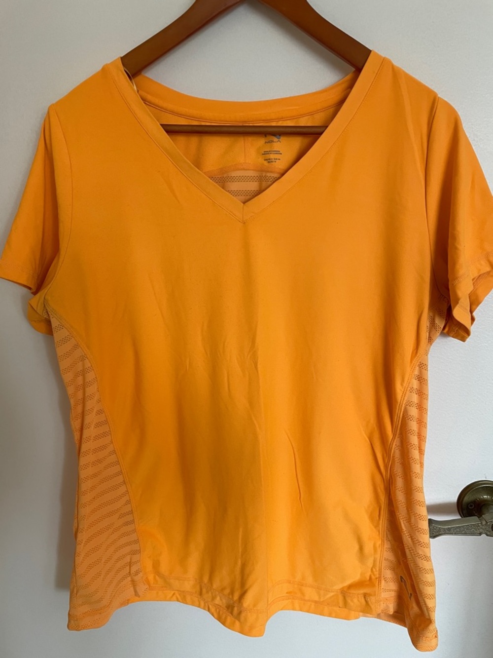 Nola V-Neck Short Sleeve Performance Tee - Orange